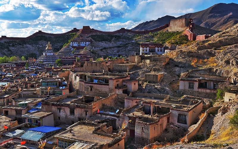 Distant View of Palkhor Monastery in Gyantse