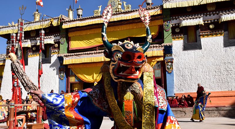 Mask Dance at Gomargar Monastery