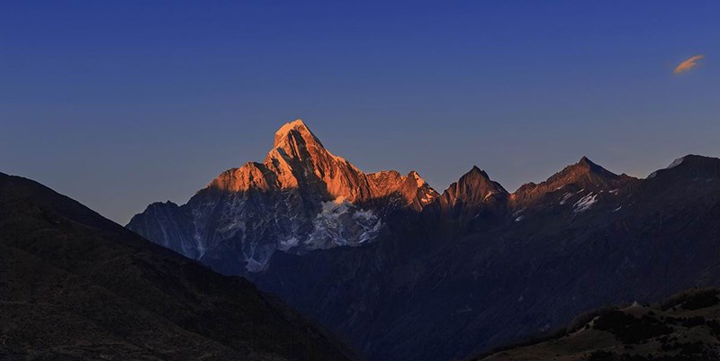 Sunset of Siguniang Mountain