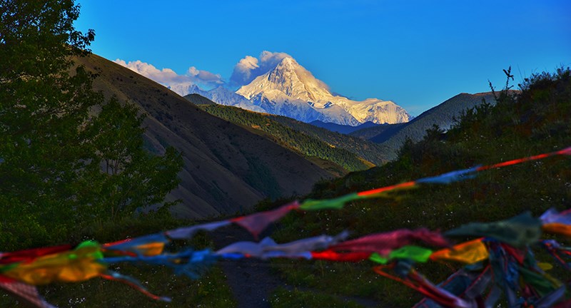 View of Holy Mt. Gongga from Xinduqiao